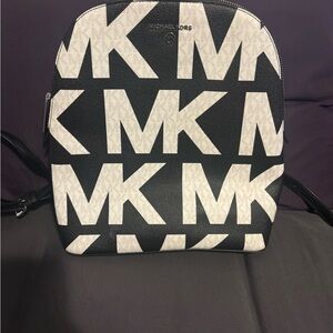 Michael Kors Monochrome MK Logo Backpack